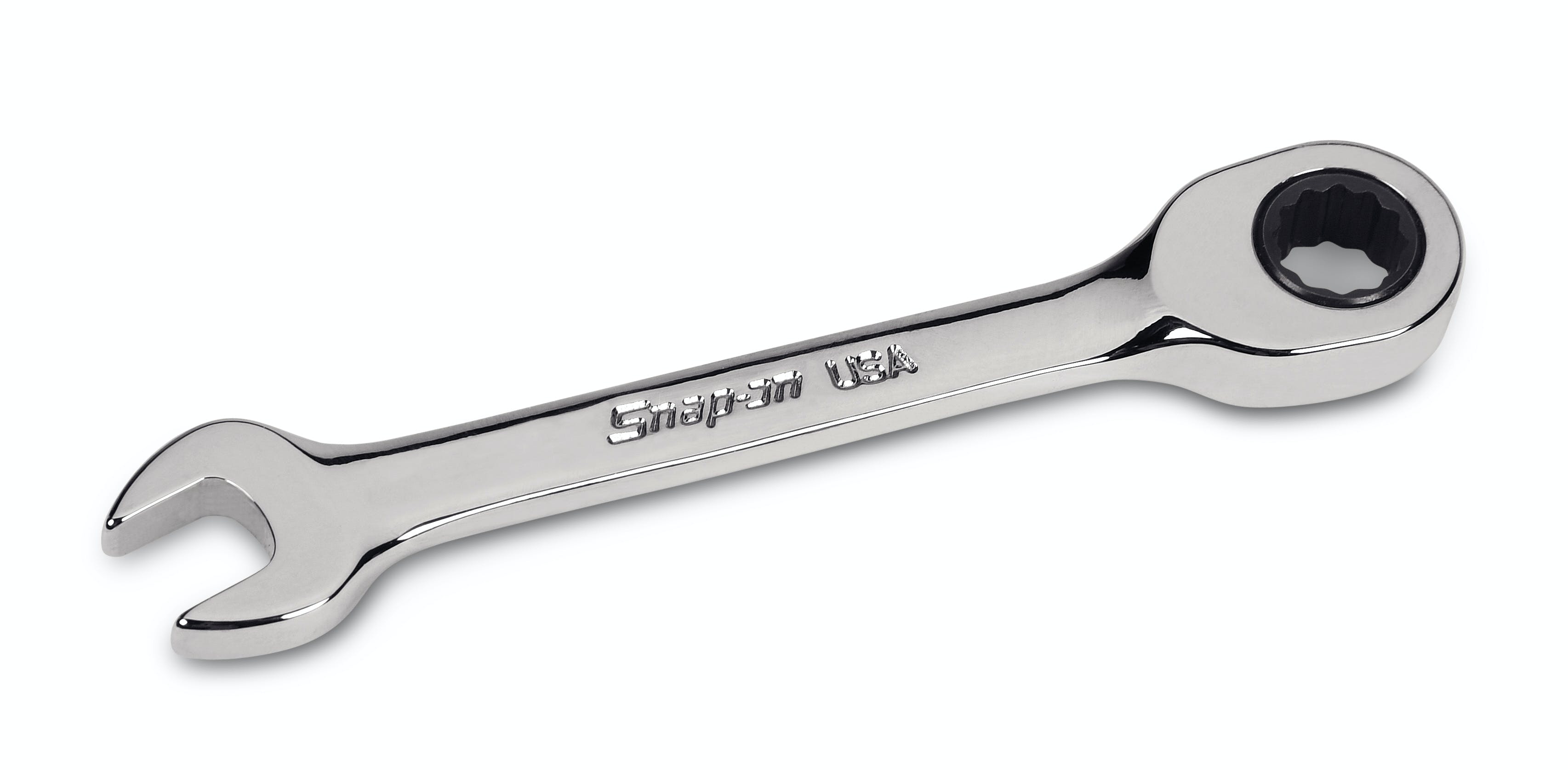 8 mm 12-Point Metric Flank Drive® 0° Offset Short Ratcheting Combination Wrench | OXKRM8 8 mm 12-Point Metric Flank Drive® 0° Offset Short Ratcheting Combination Wrench | OXKRM8